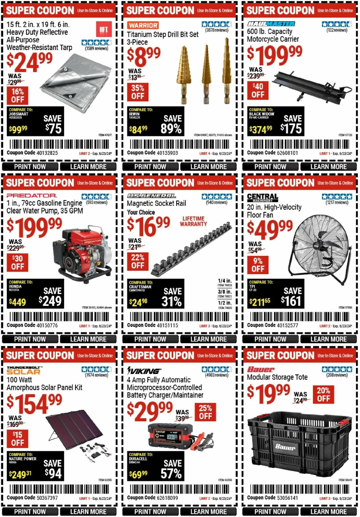 Harbor Freight Tools Weekly Ad from June 10