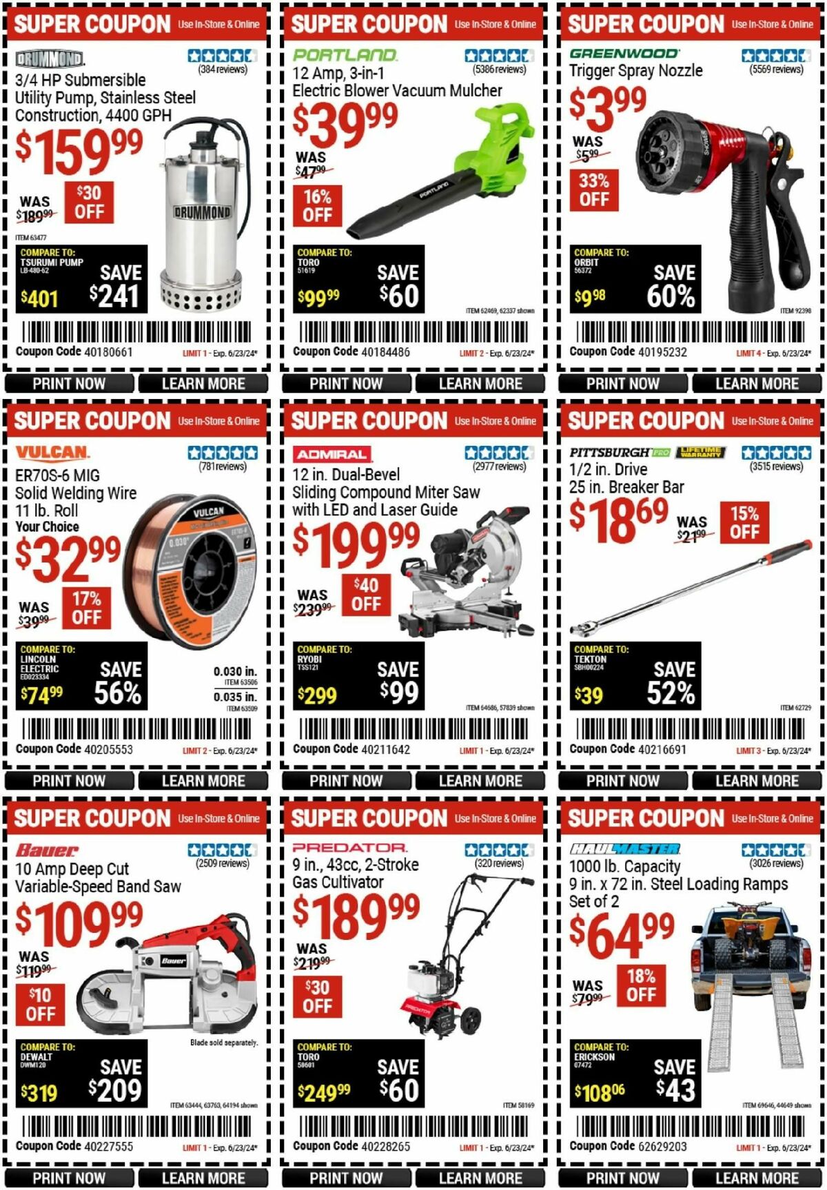 Harbor Freight Tools Weekly Ad from June 10