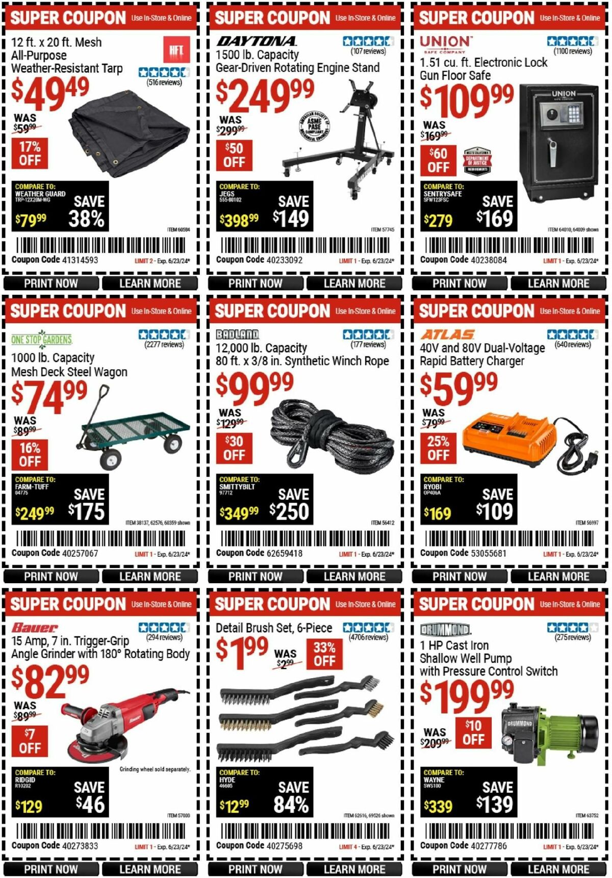 Harbor Freight Tools Weekly Ad from June 10