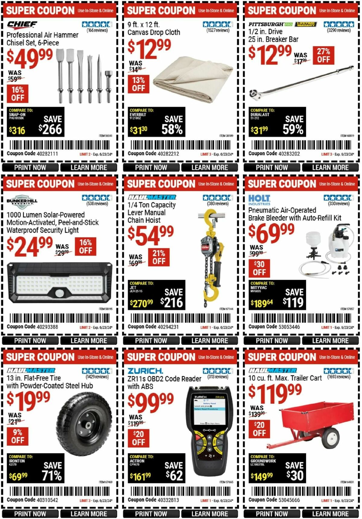 Harbor Freight Tools Weekly Ad from June 10