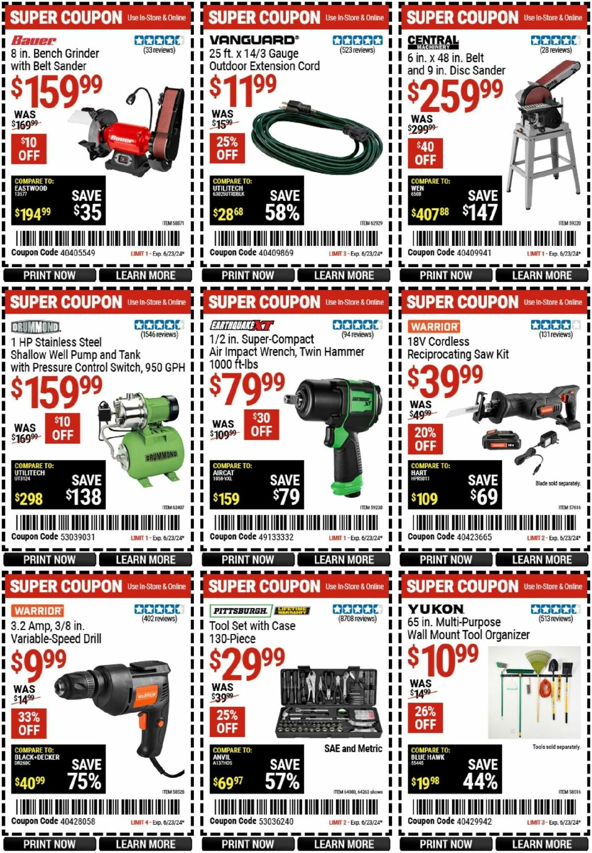 Harbor Freight Tools Weekly Ad from June 10