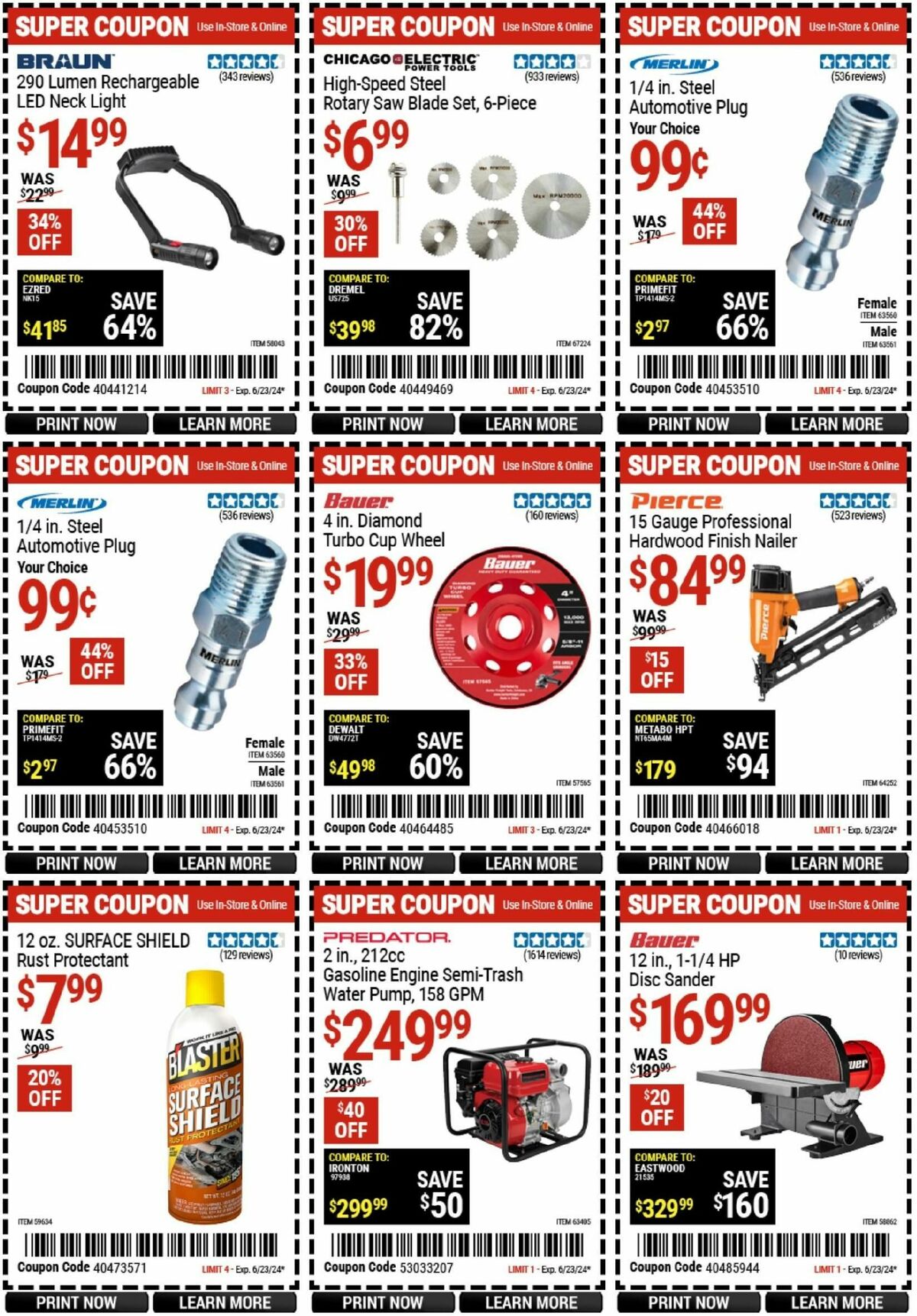 Harbor Freight Tools Weekly Ad from June 10