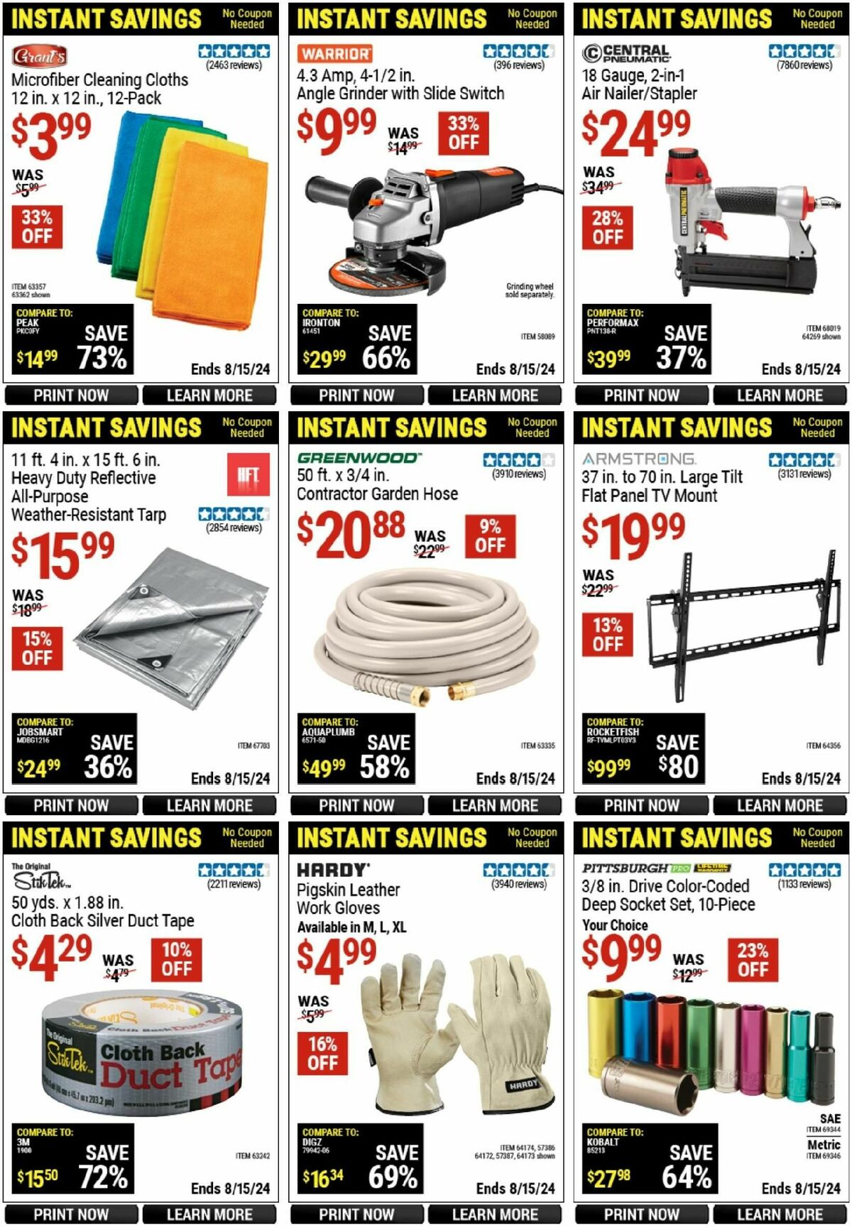 Harbor Freight Tools Instant Savings Weekly Ad from June 23