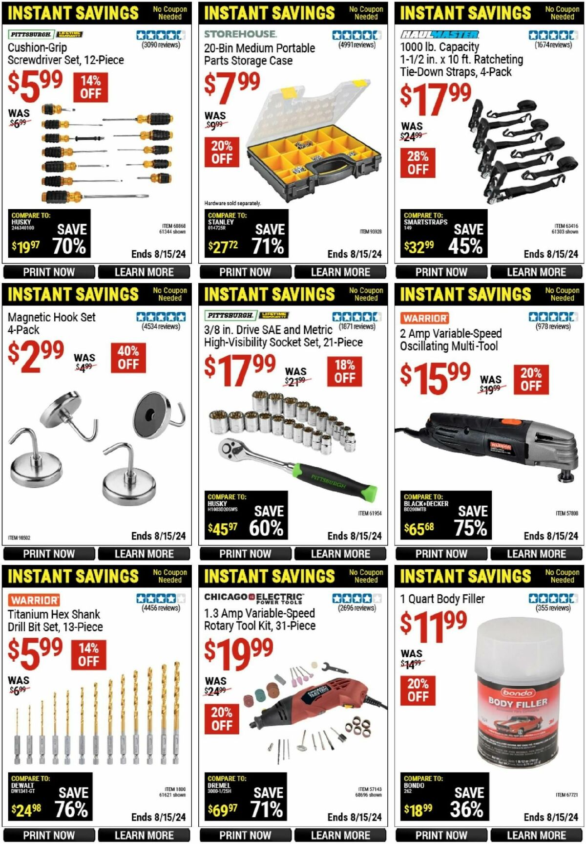 Harbor Freight Tools Instant Savings Weekly Ad from June 23