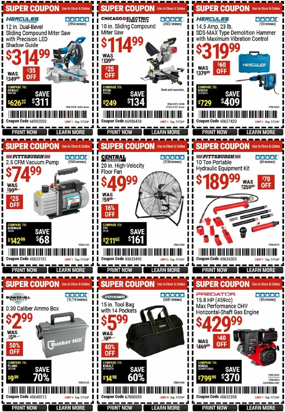 Harbor Freight Tools Weekly Ad from June 24