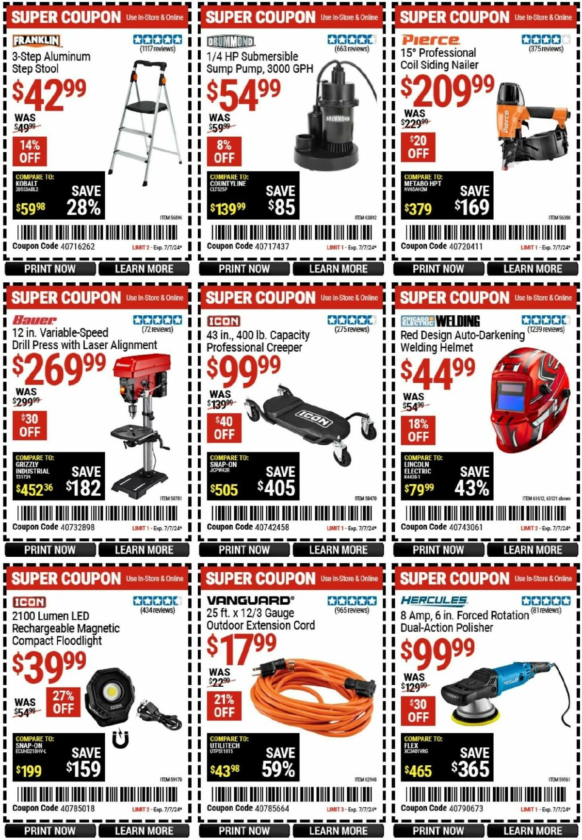 Harbor Freight Tools Weekly Ad from June 24