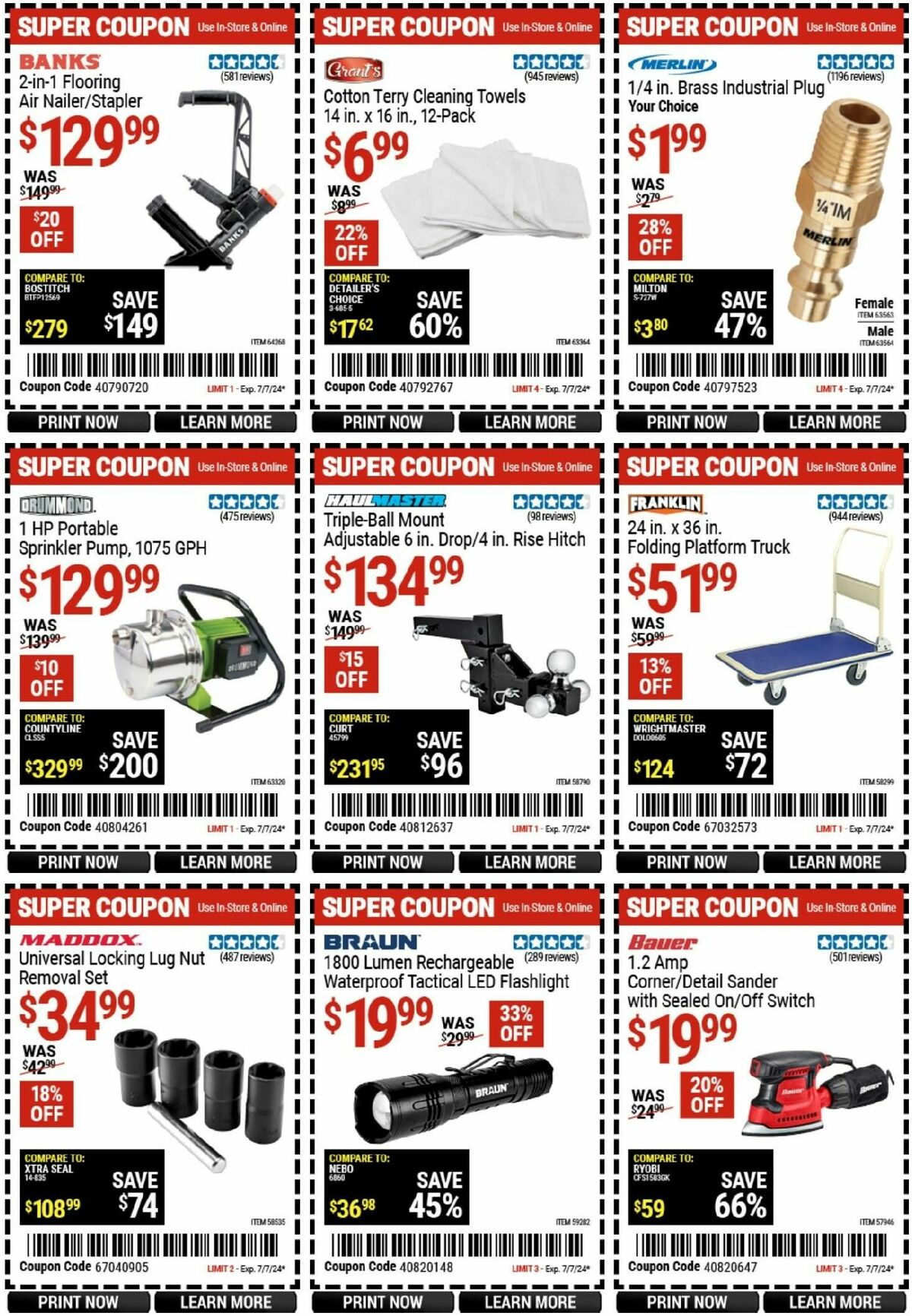 Harbor Freight Tools Weekly Ad from June 24