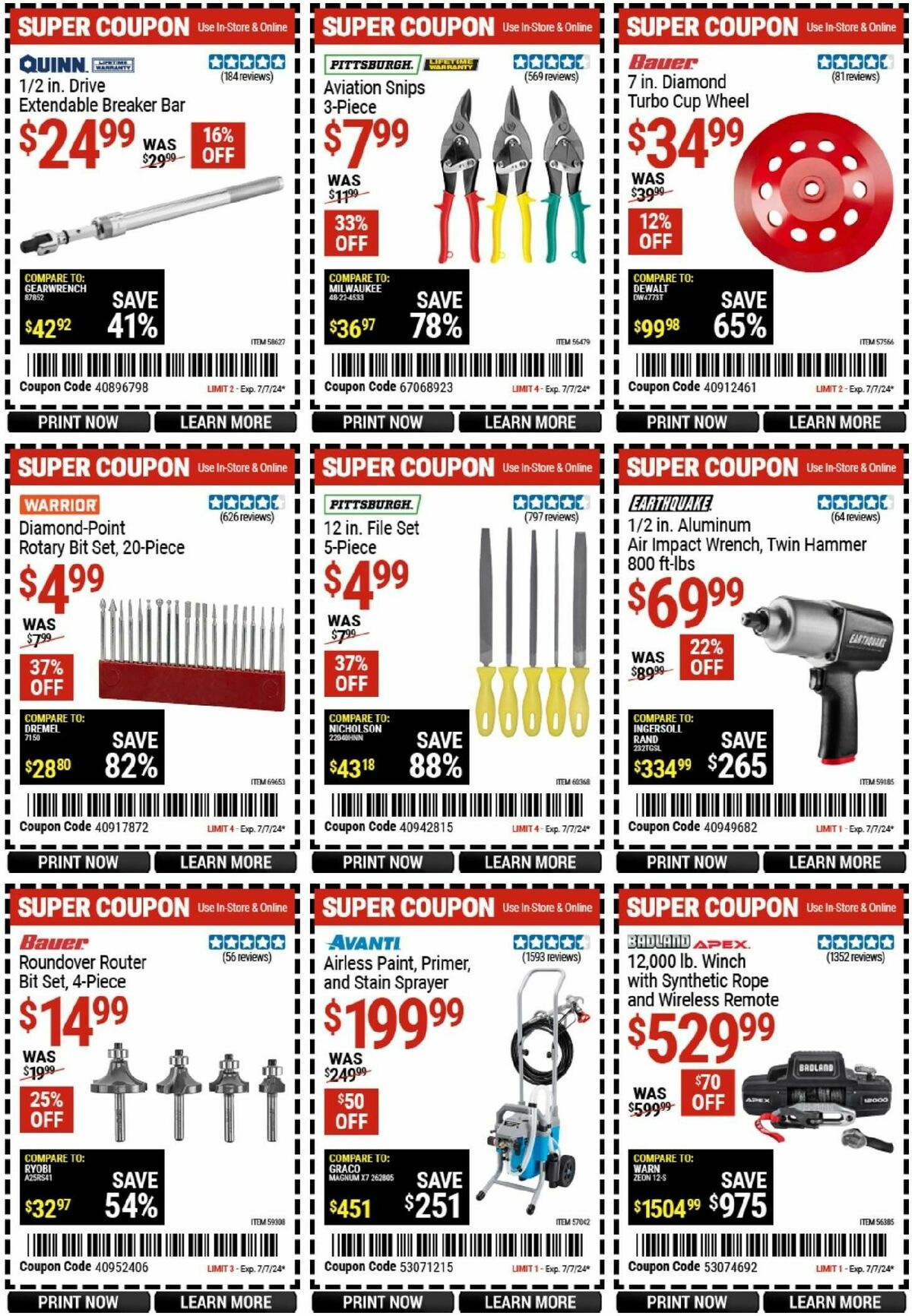 Harbor Freight Tools Weekly Ad from June 24
