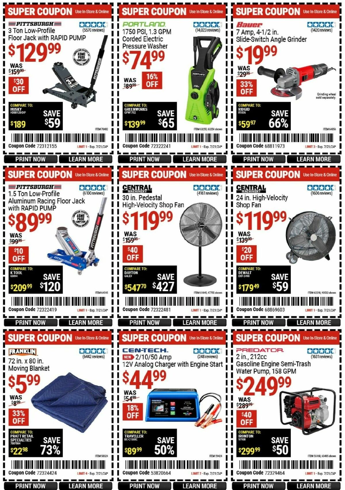 Harbor Freight Tools Weekly Ad from July 8