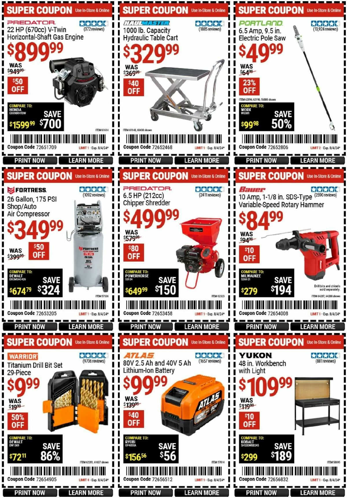 Harbor Freight Tools Weekly Ad from July 26