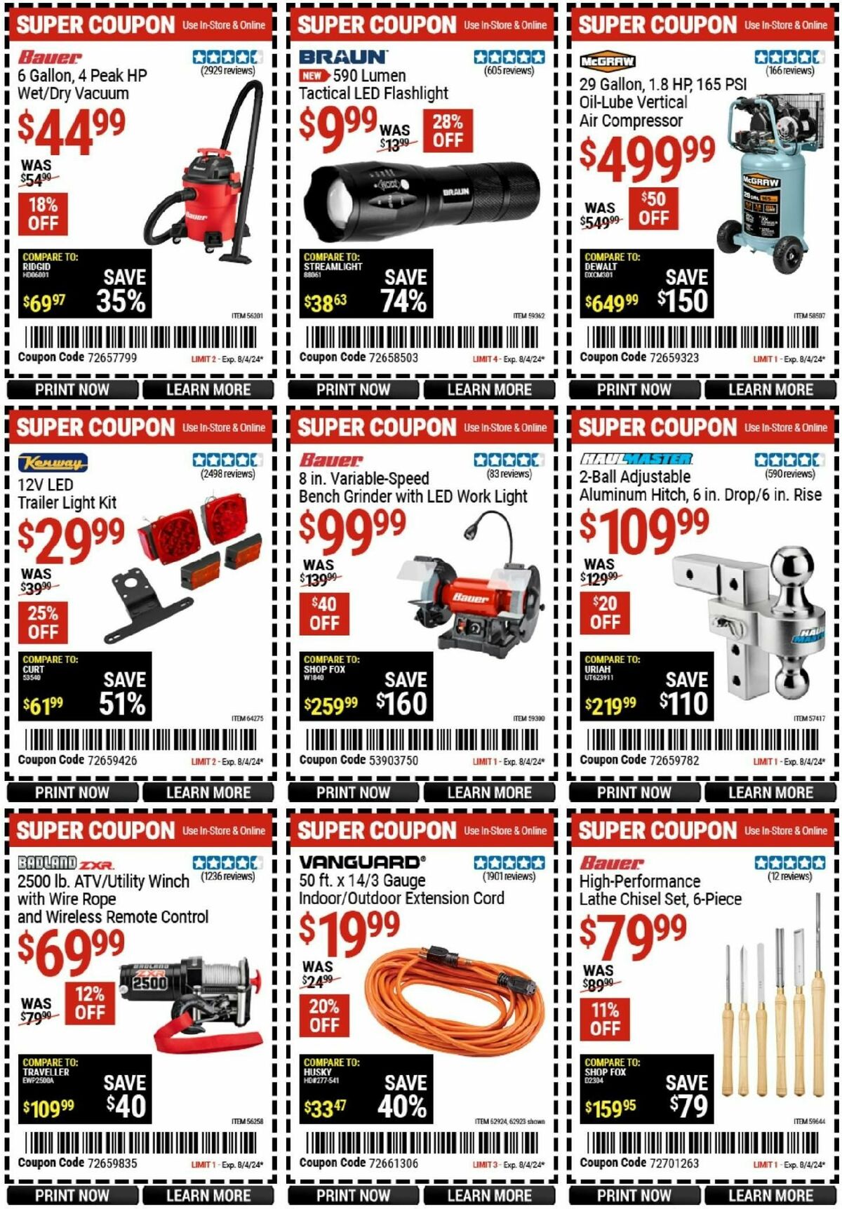 Harbor Freight Tools Weekly Ad from July 26