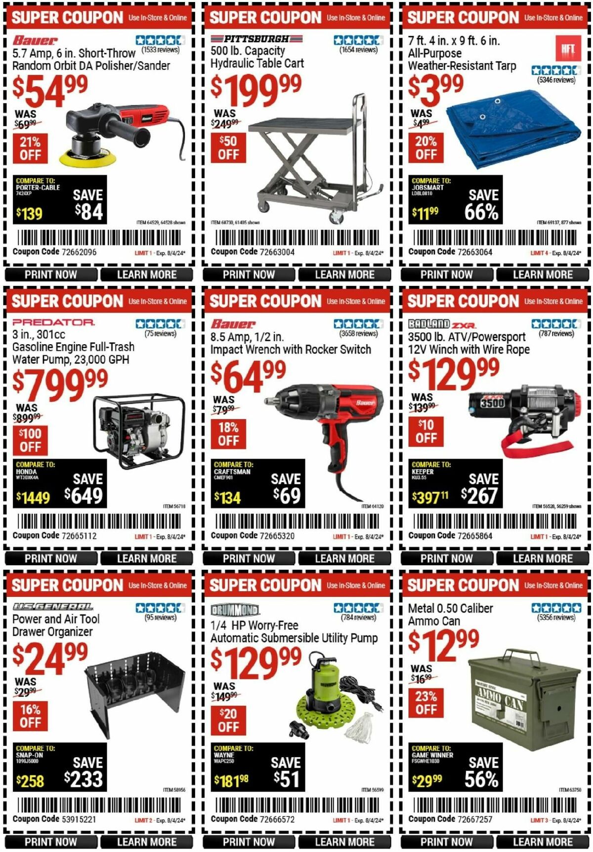 Harbor Freight Tools Weekly Ad from July 26