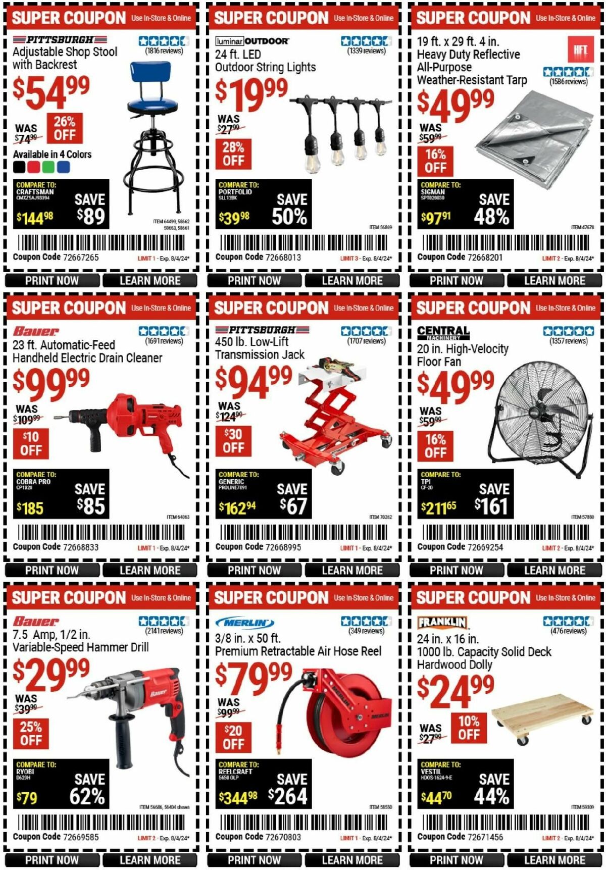 Harbor Freight Tools Weekly Ad from July 26