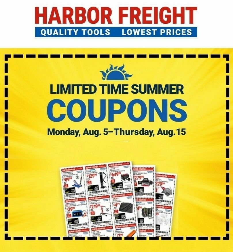 Harbor Freight Tools Weekly Ad from August 5