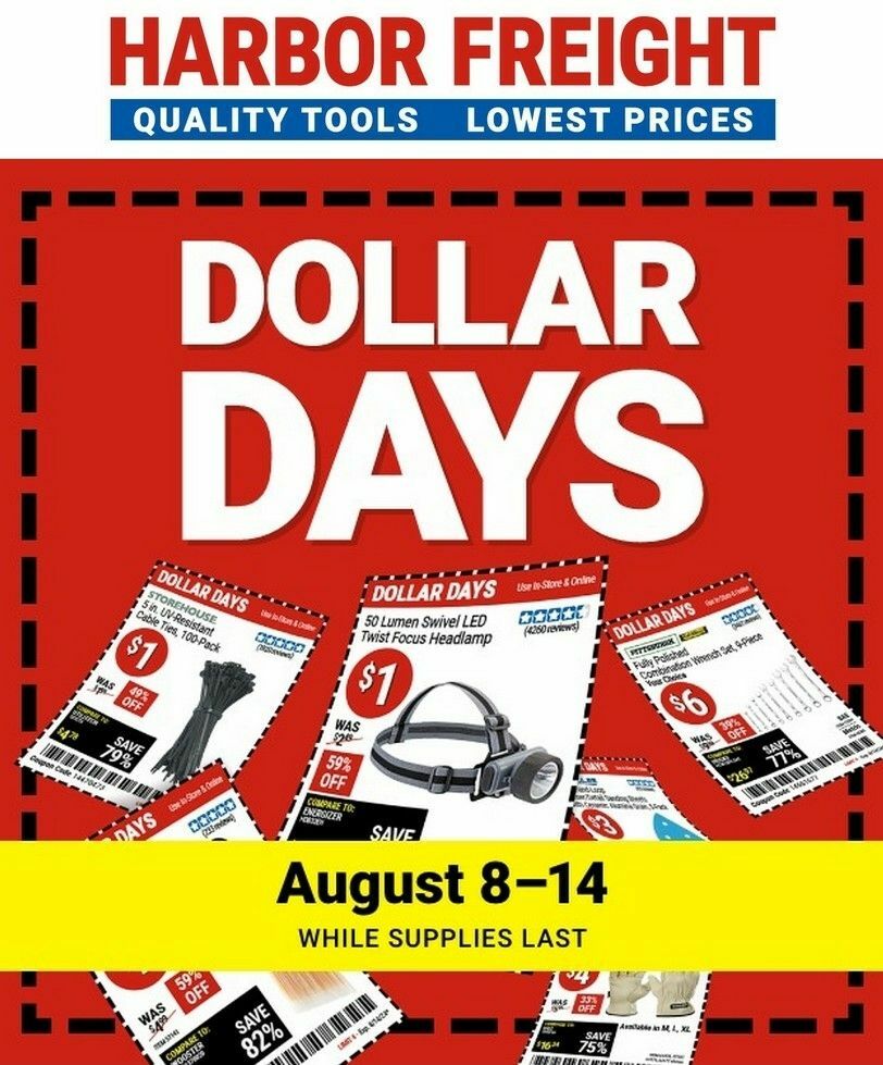 Harbor Freight Tools Weekly Ad from August 8