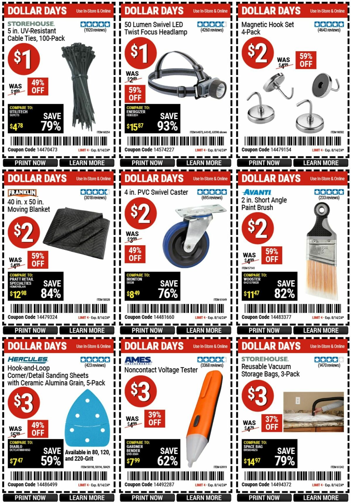 Harbor Freight Tools Weekly Ad from August 8