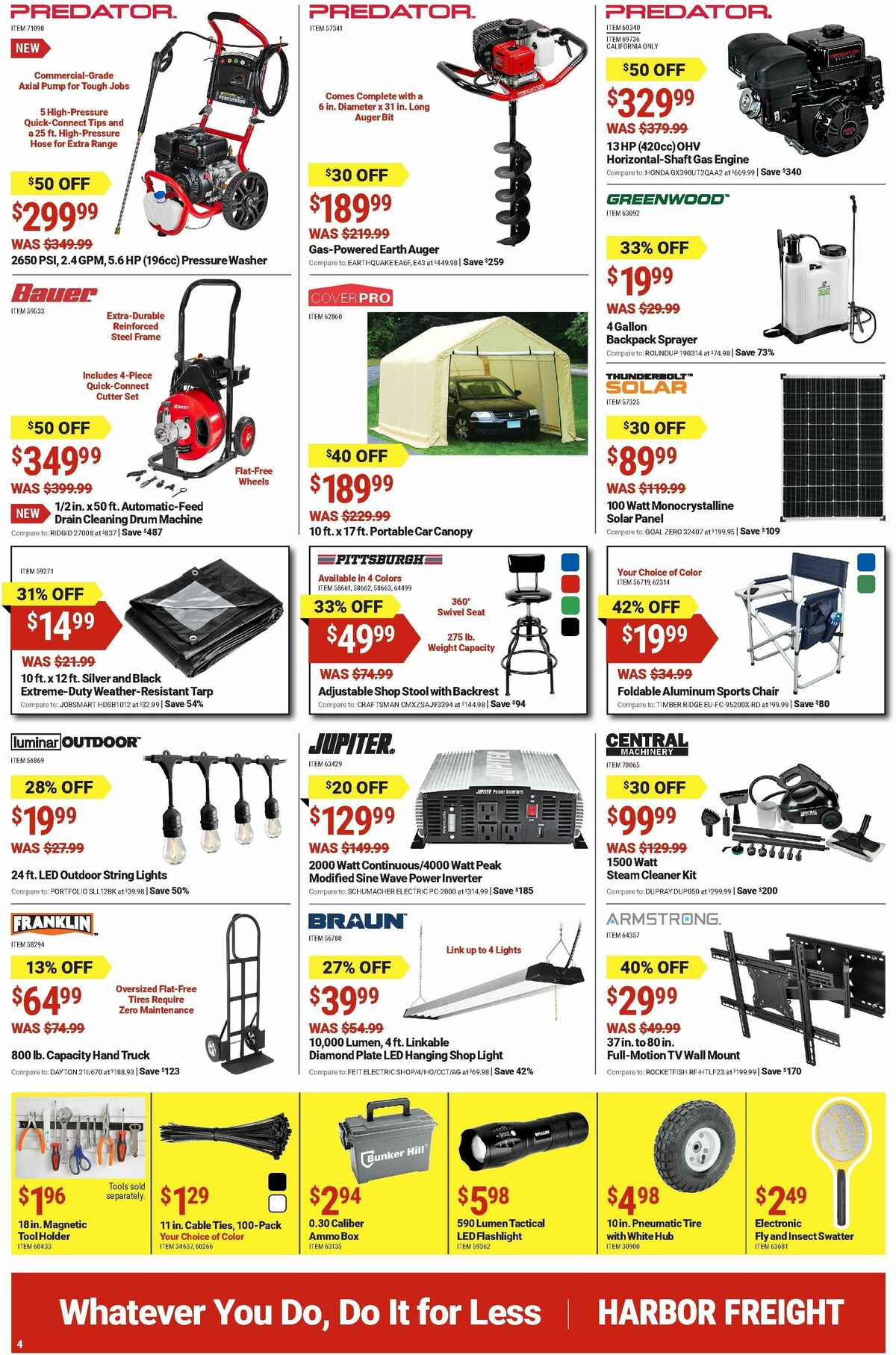 Harbor Freight Tools Weekly Ad from August 12