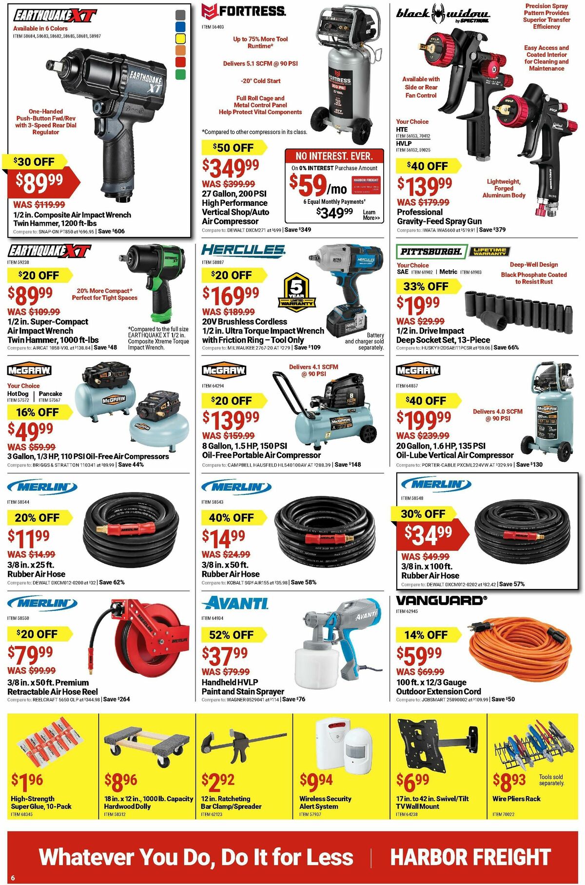 Harbor Freight Tools Weekly Ad from August 12