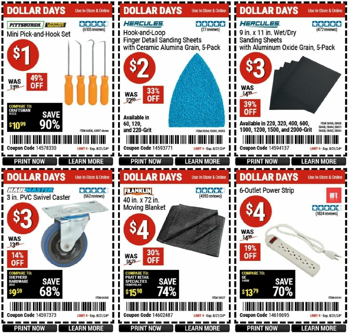 Harbor Freight Tools Weekly Ad from August 15