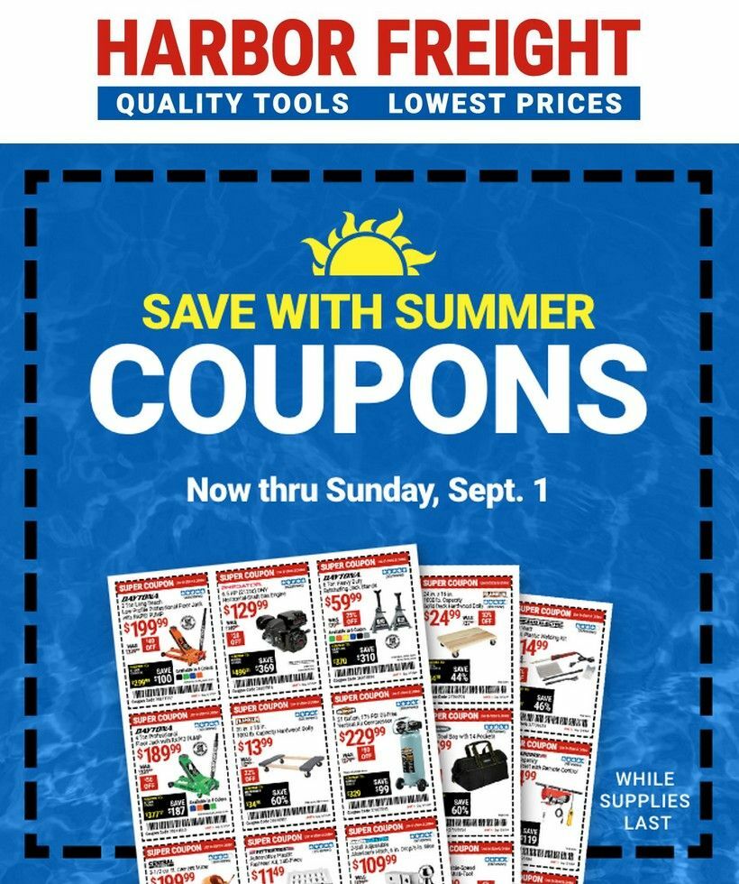 Harbor Freight Tools Weekly Ad from August 20