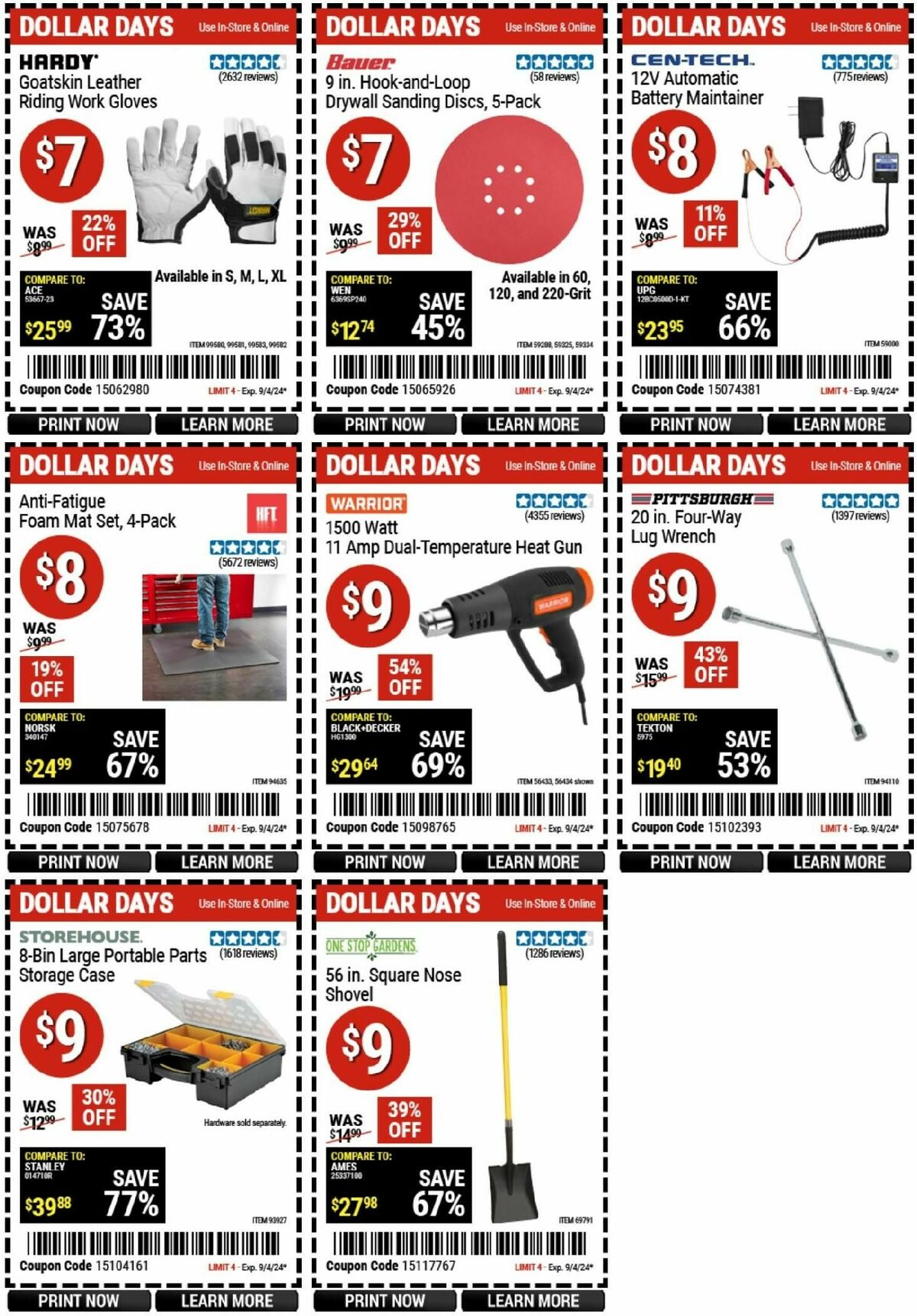 Harbor Freight Tools Weekly Ad from August 29