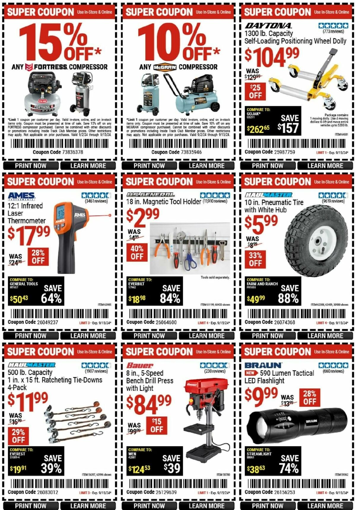 Harbor Freight Tools Weekly Ad from September 2