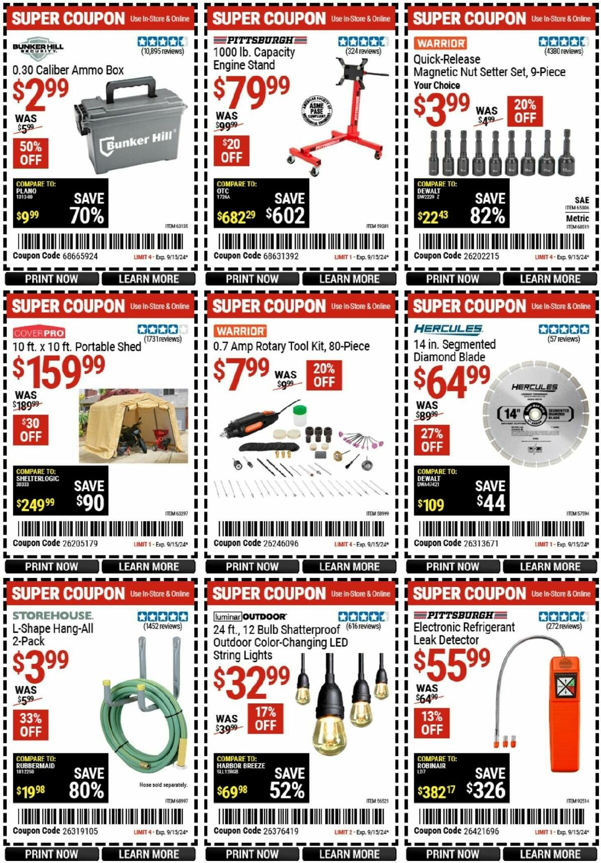 Harbor Freight Tools Weekly Ad from September 2