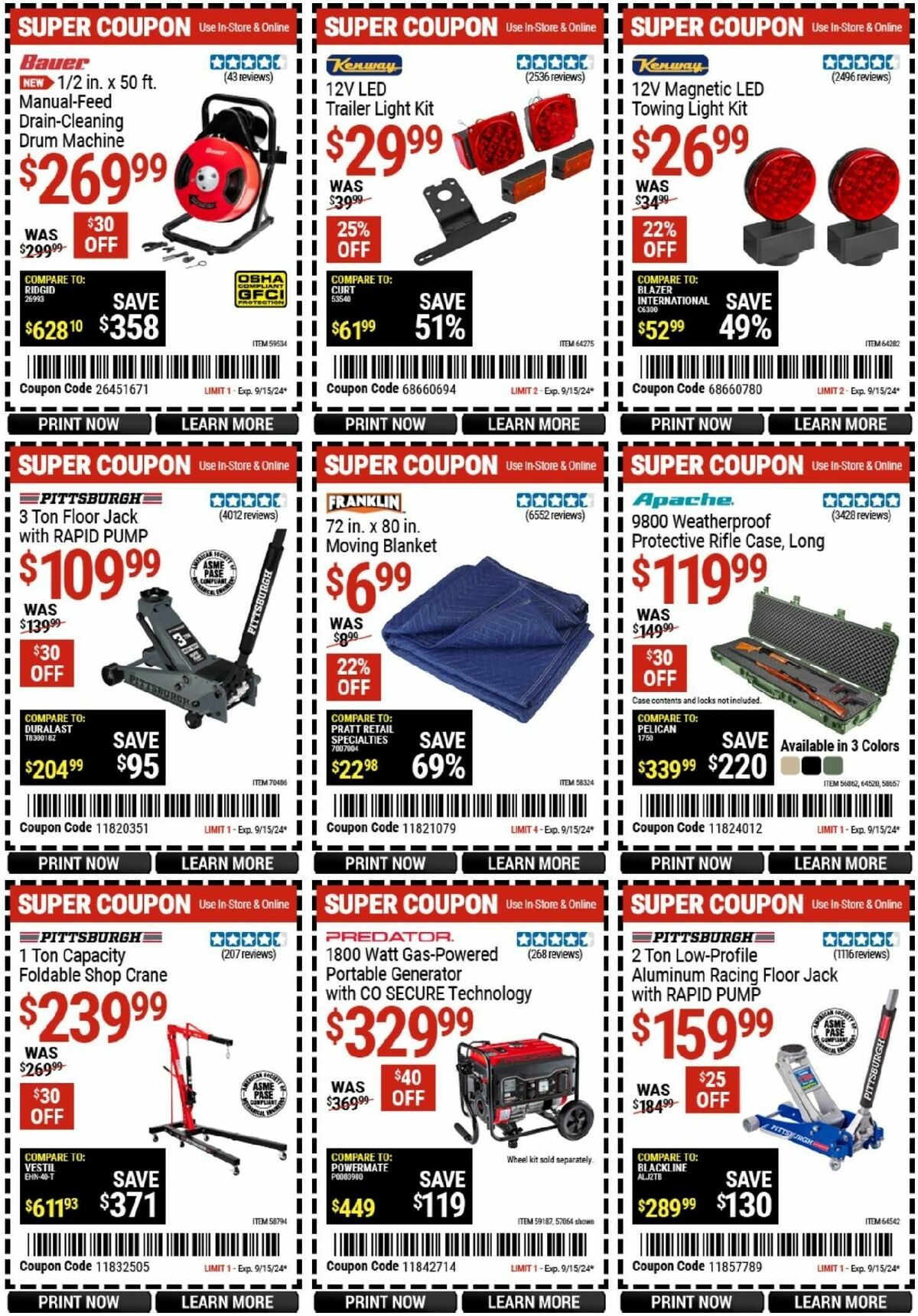 Harbor Freight Tools Weekly Ad from September 2