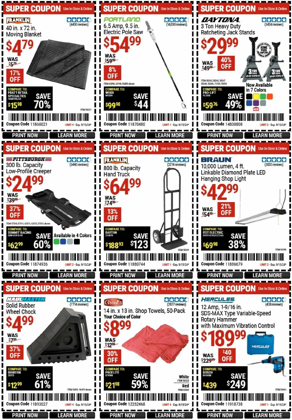 Harbor Freight Tools Weekly Ad from September 2