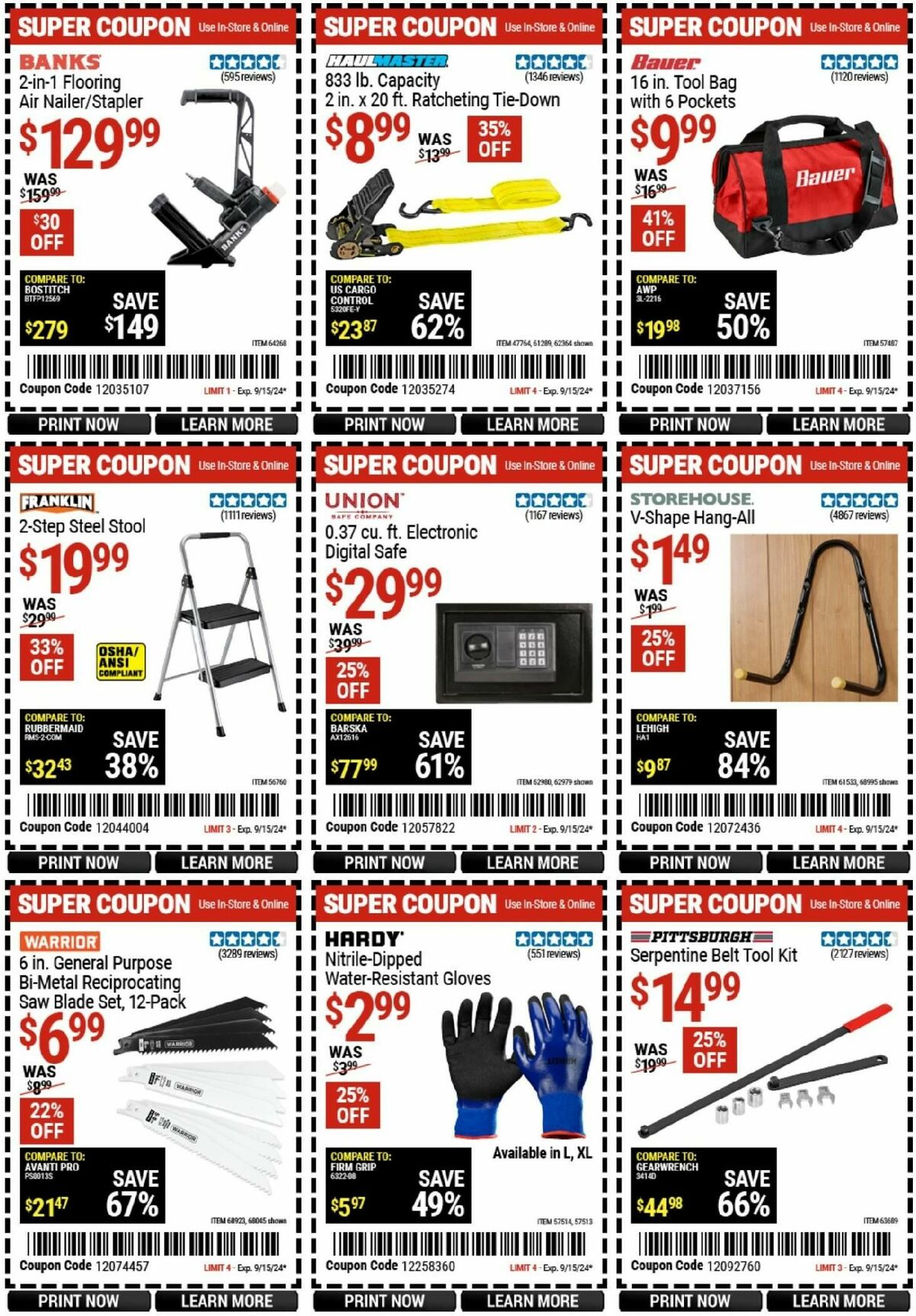 Harbor Freight Tools Weekly Ad from September 2