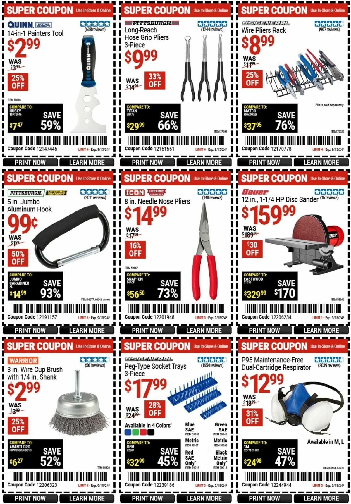 Harbor Freight Tools Weekly Ad from September 2