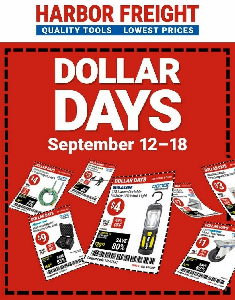 Harbor Freight Tools Weekly Ad from September 12