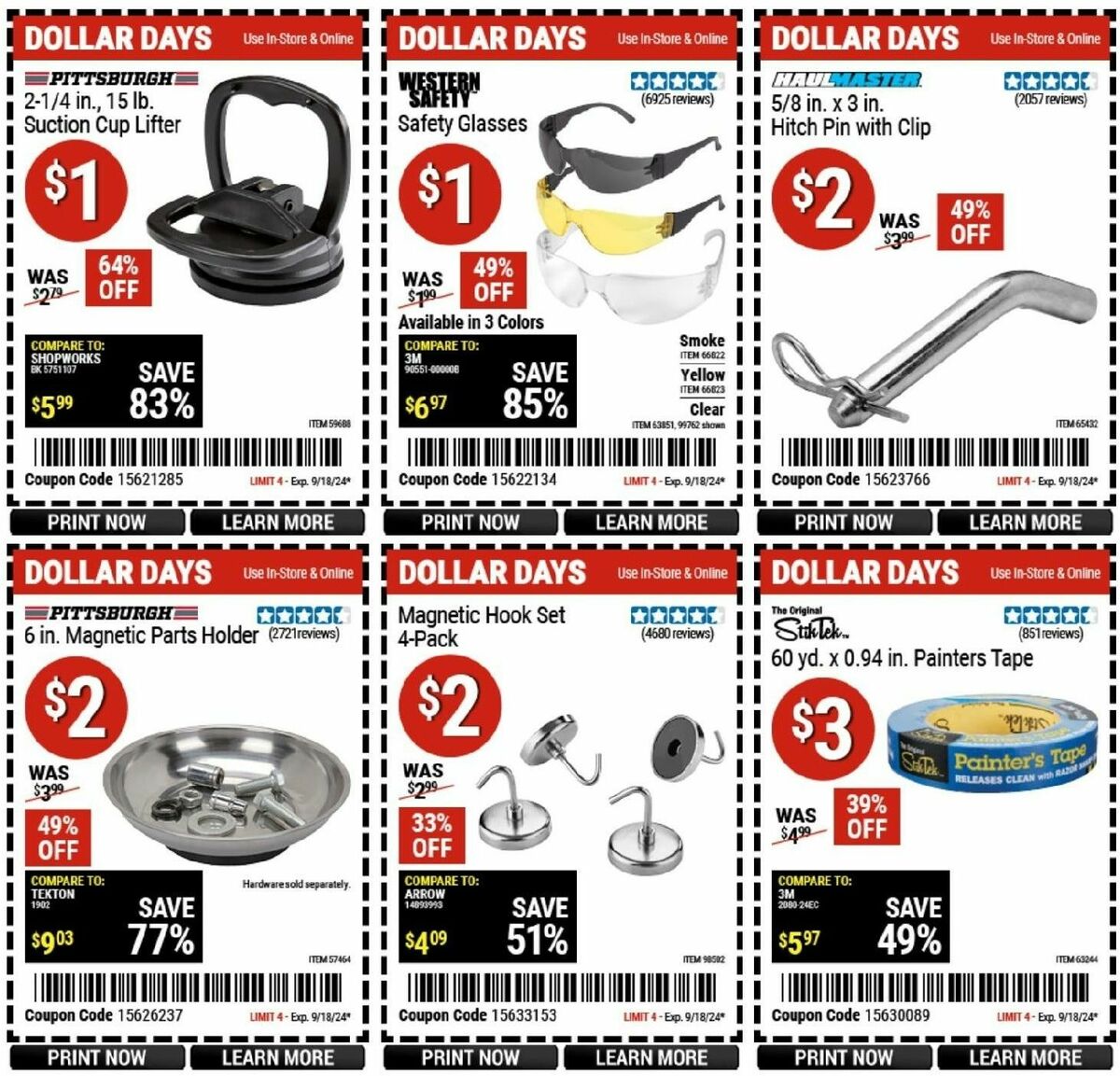 Harbor Freight Tools Weekly Ad from September 12