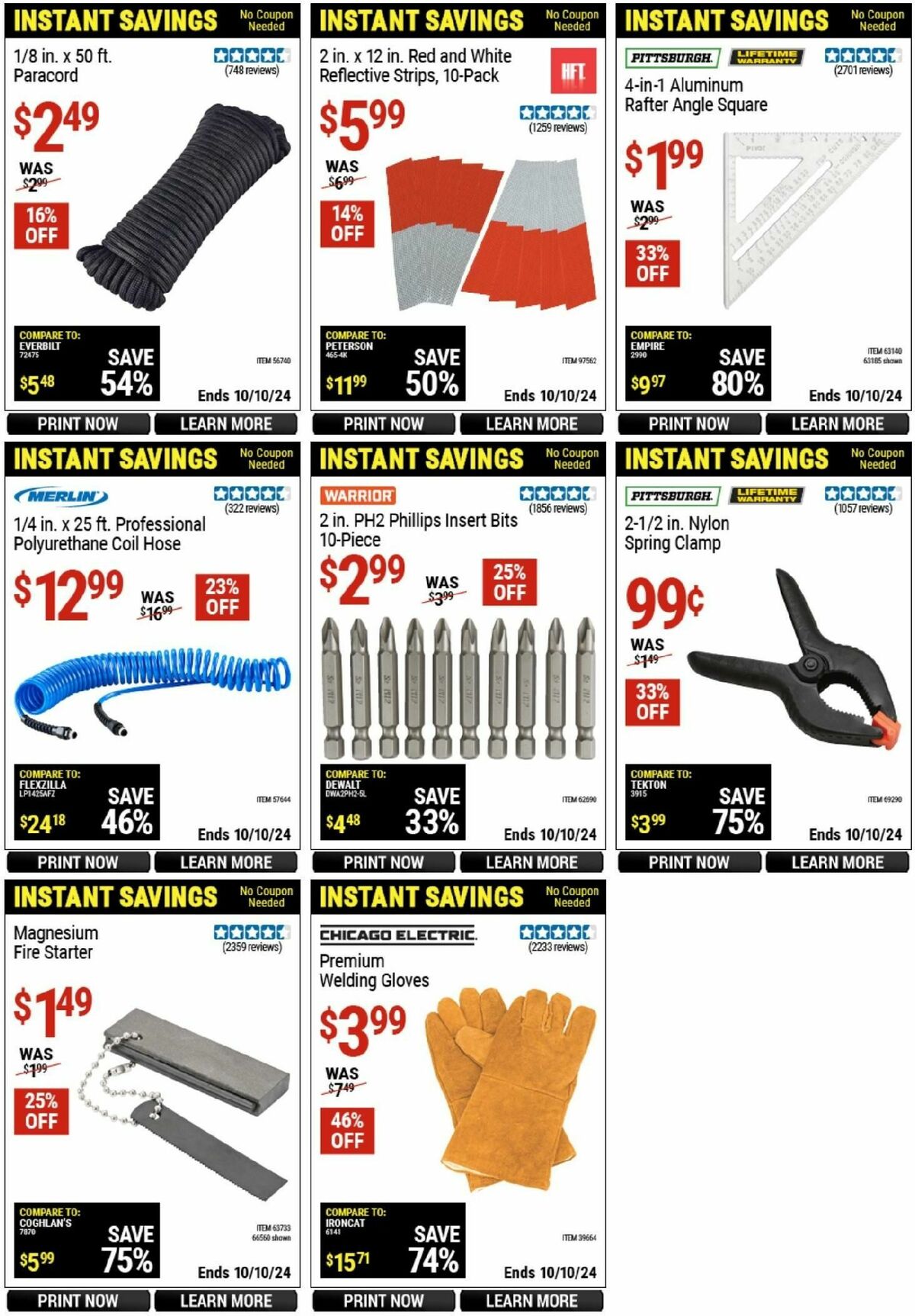 Harbor Freight Tools Instant Savings Weekly Ad from September 13