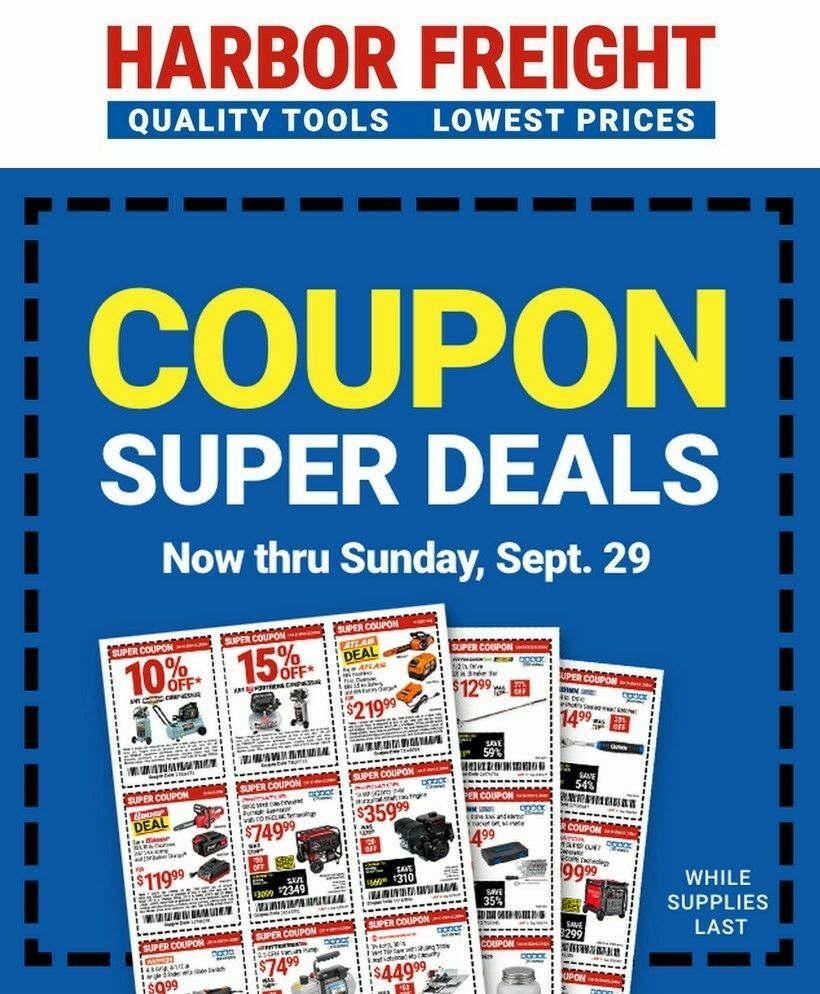 Harbor Freight Tools Weekly Ad from September 16