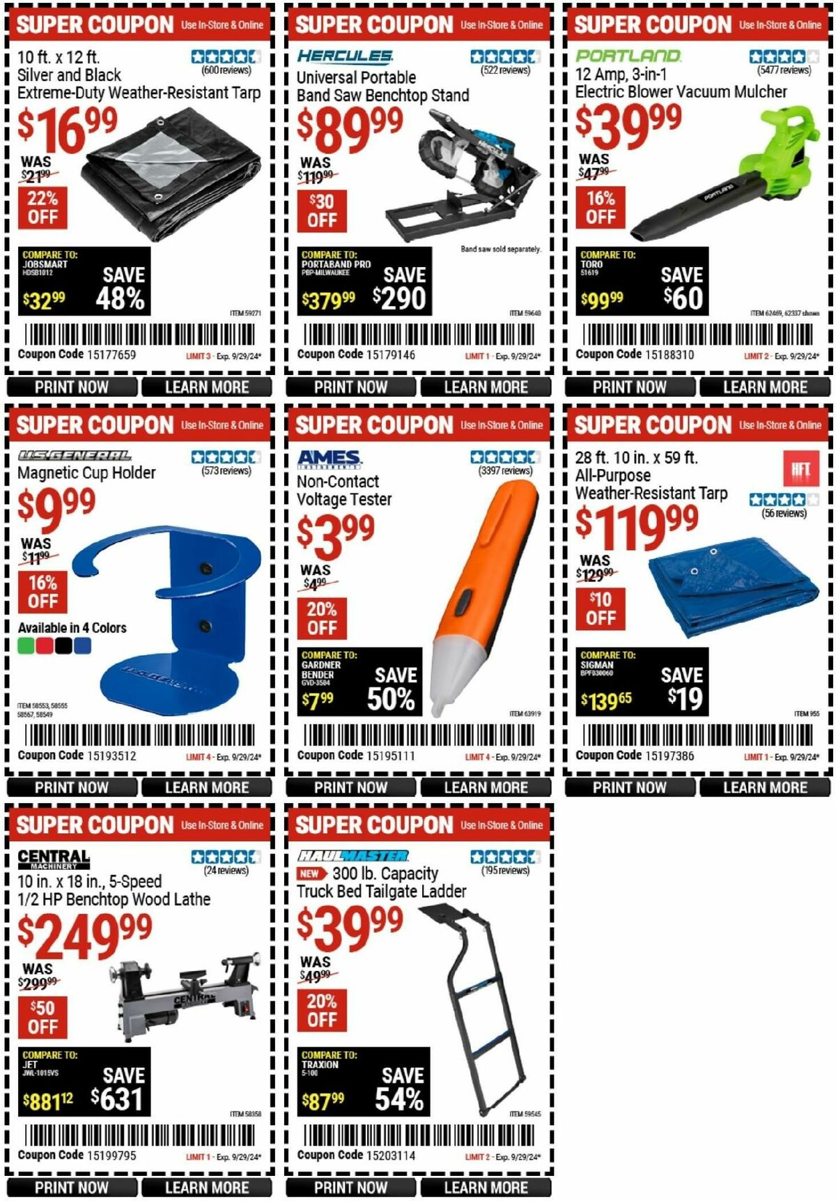 Harbor Freight Tools Weekly Ad from September 16