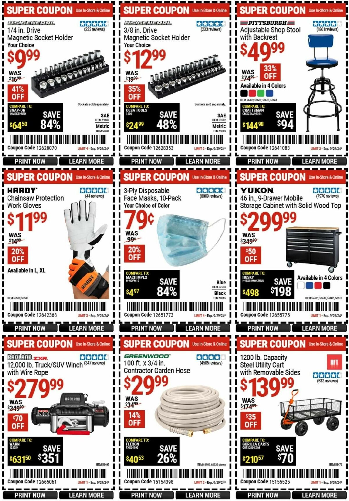 Harbor Freight Tools Weekly Ad from September 16