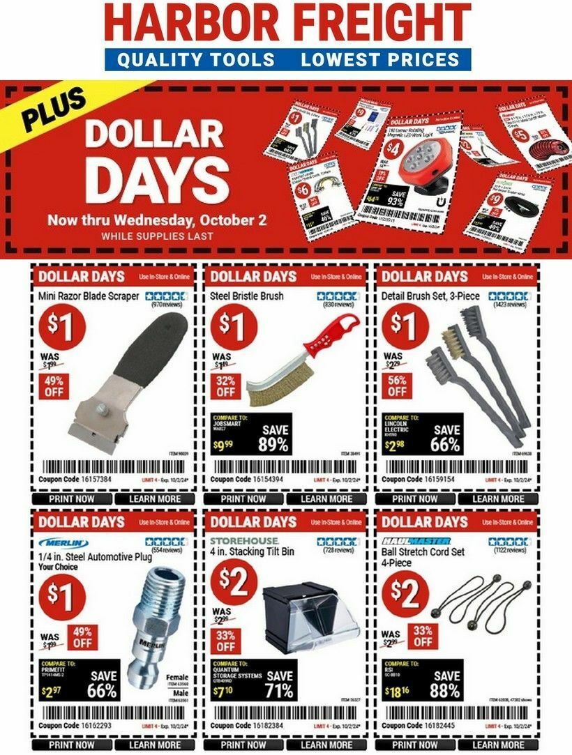 Harbor Freight Tools Weekly Ad from September 28