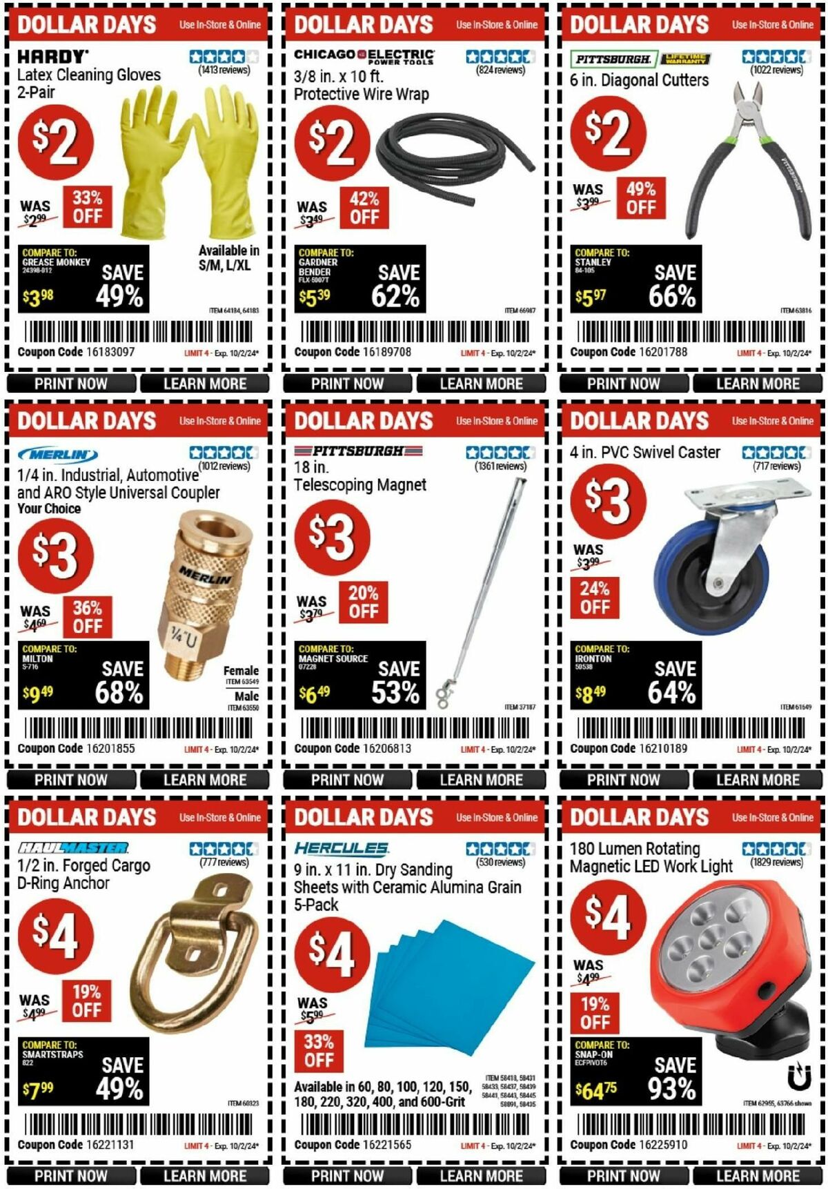 Harbor Freight Tools Weekly Ad from September 28