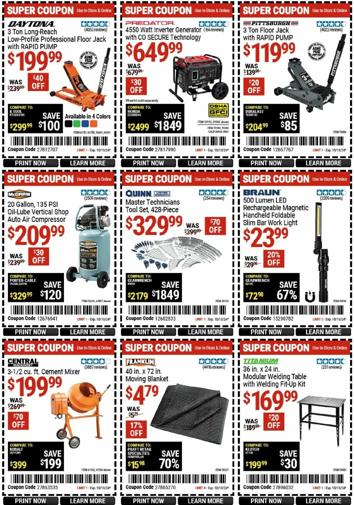 Harbor Freight Tools Weekly Ad from September 30