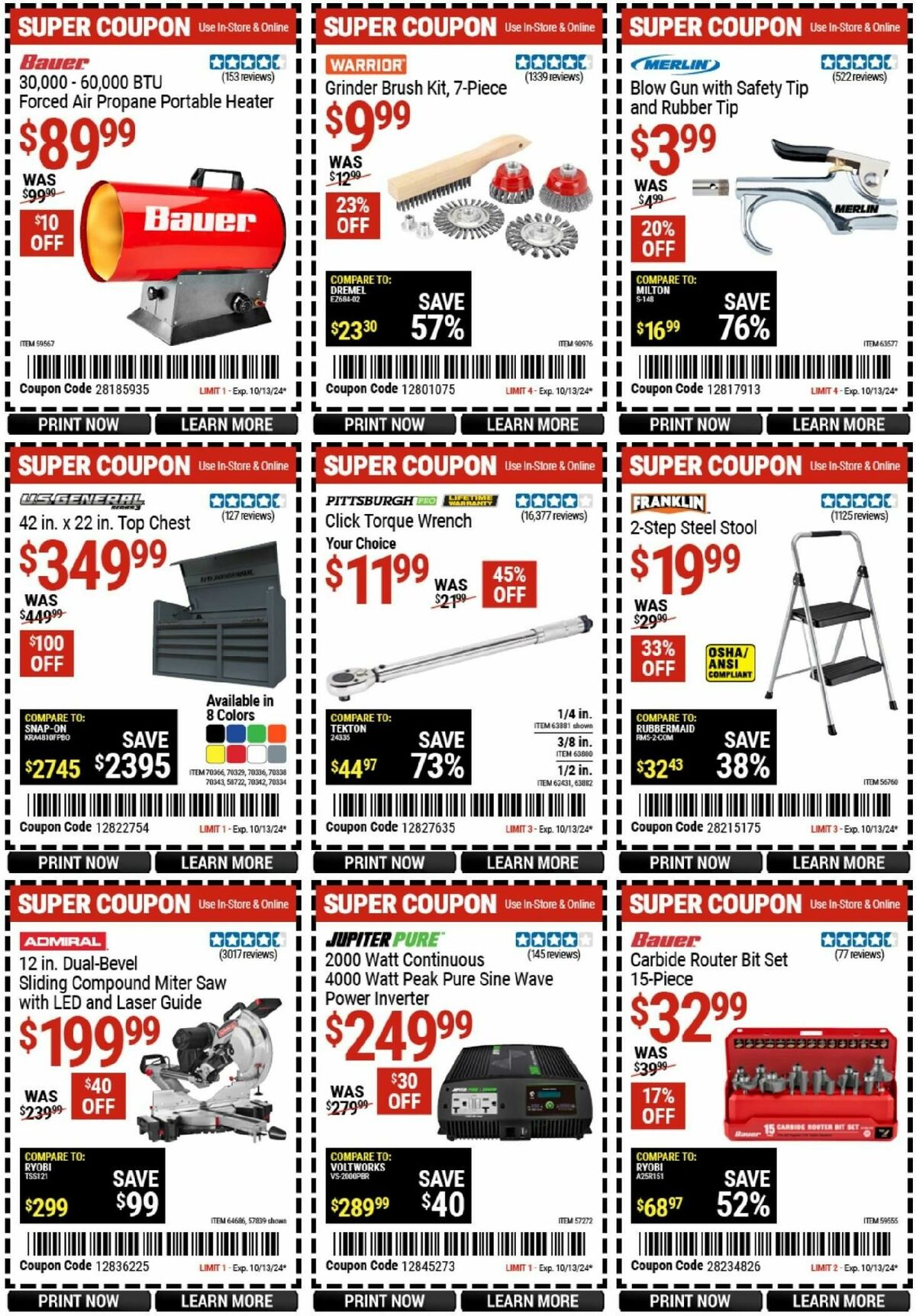 Harbor Freight Tools Weekly Ad from September 30