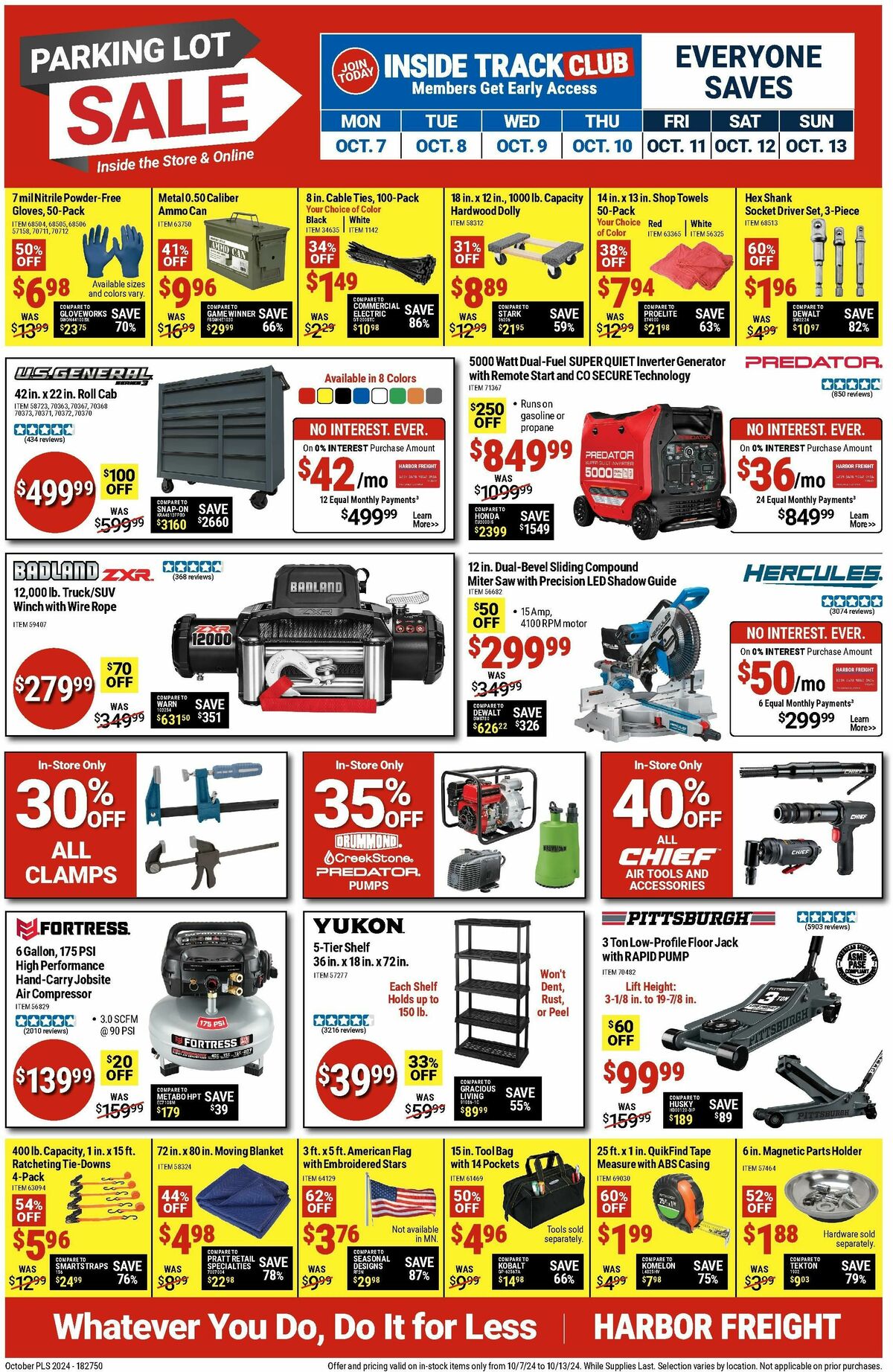 Harbor Freight Tools Weekly Ad from October 7