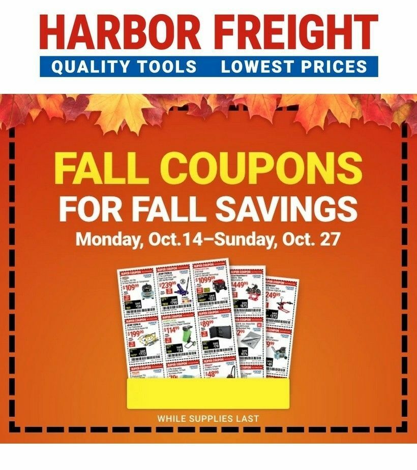 Harbor Freight Tools Weekly Ad from October 14