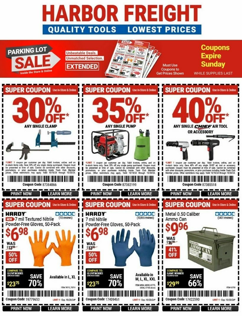 Harbor Freight Tools Weekly Ad from October 18