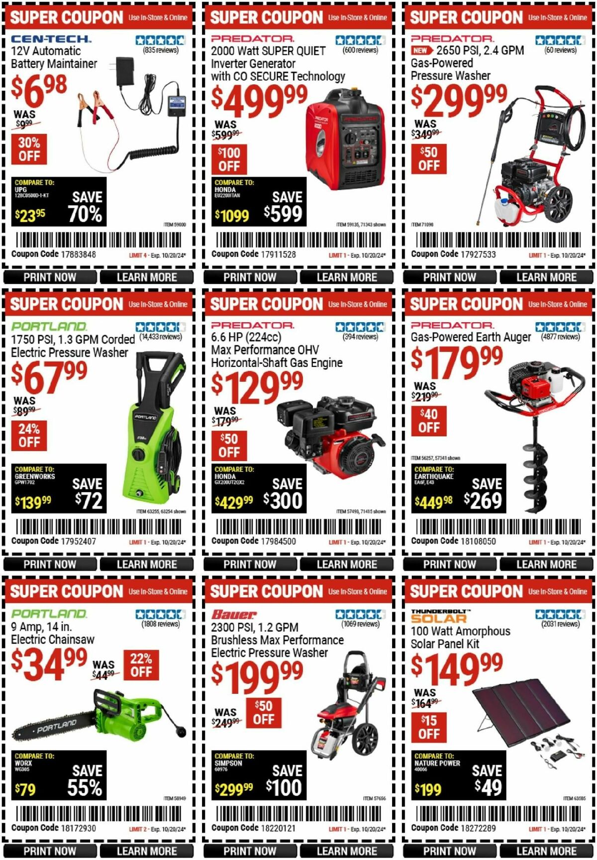 Harbor Freight Tools Weekly Ad from October 18