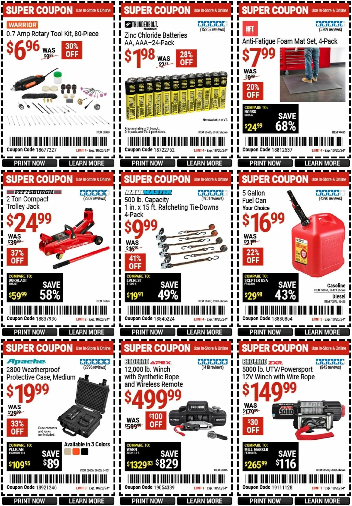 Harbor Freight Tools Weekly Ad from October 18