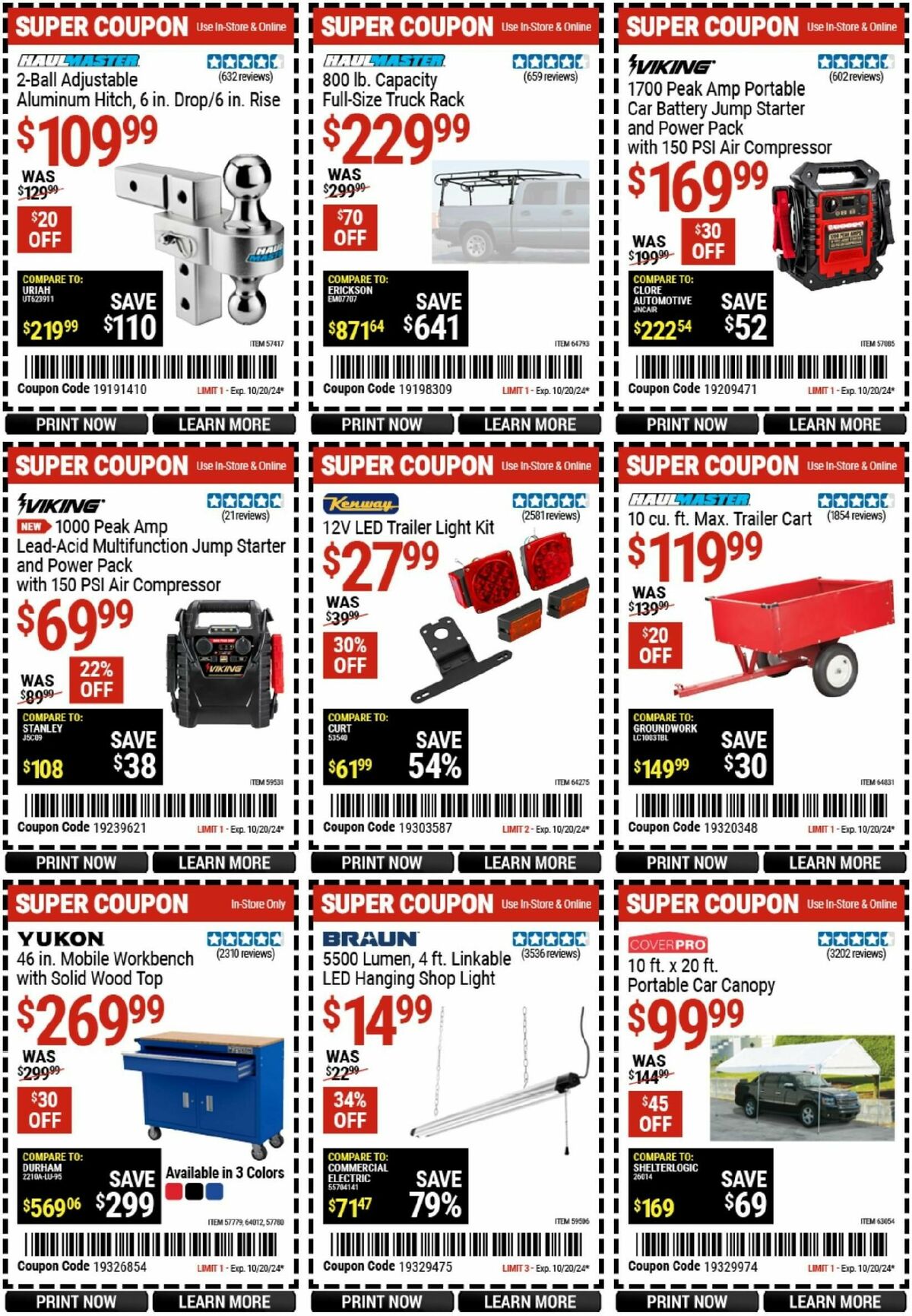 Harbor Freight Tools Weekly Ad from October 18