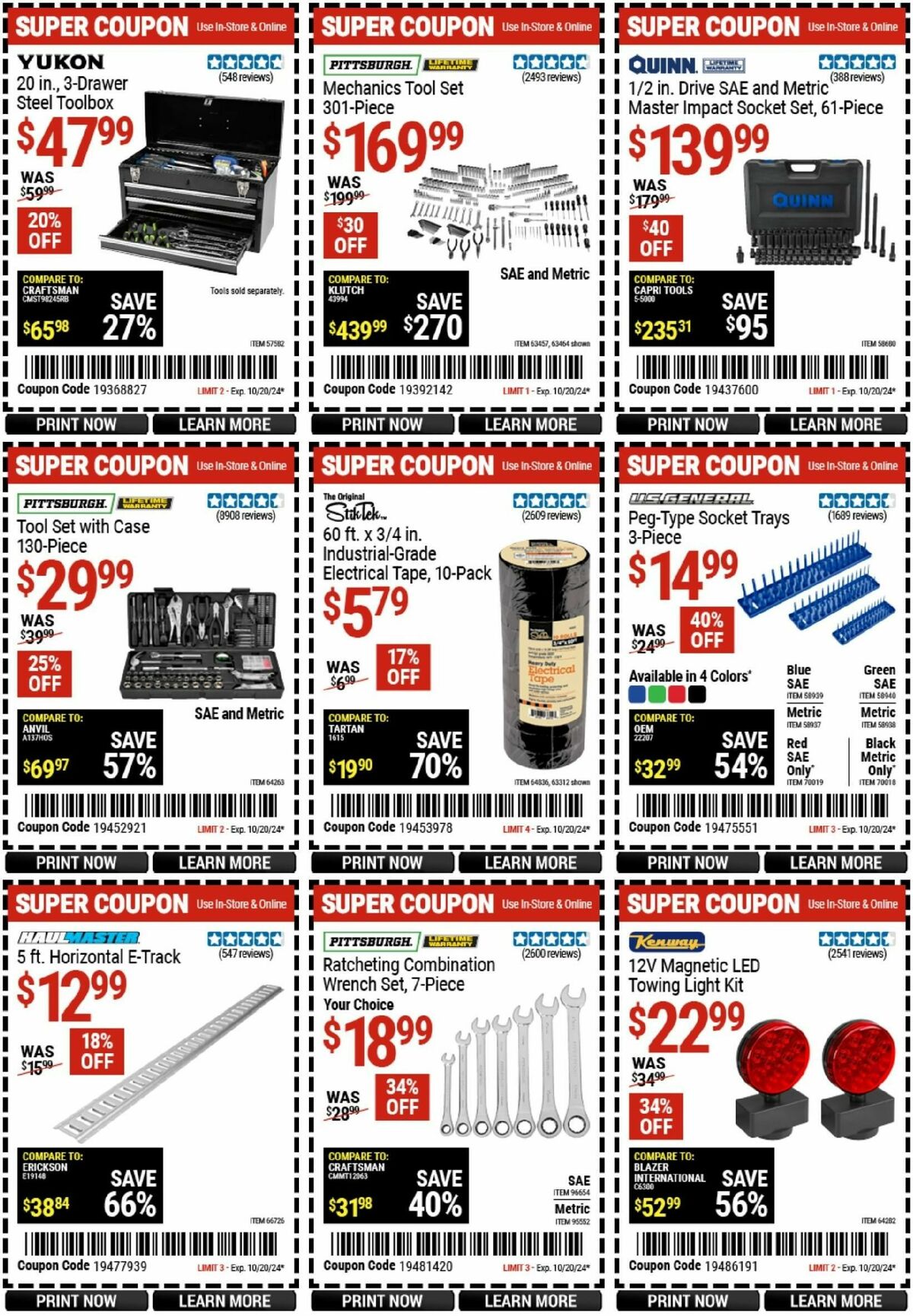 Harbor Freight Tools Weekly Ad from October 18