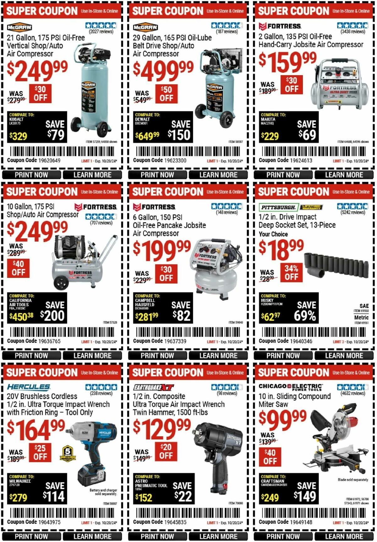 Harbor Freight Tools Weekly Ad from October 18