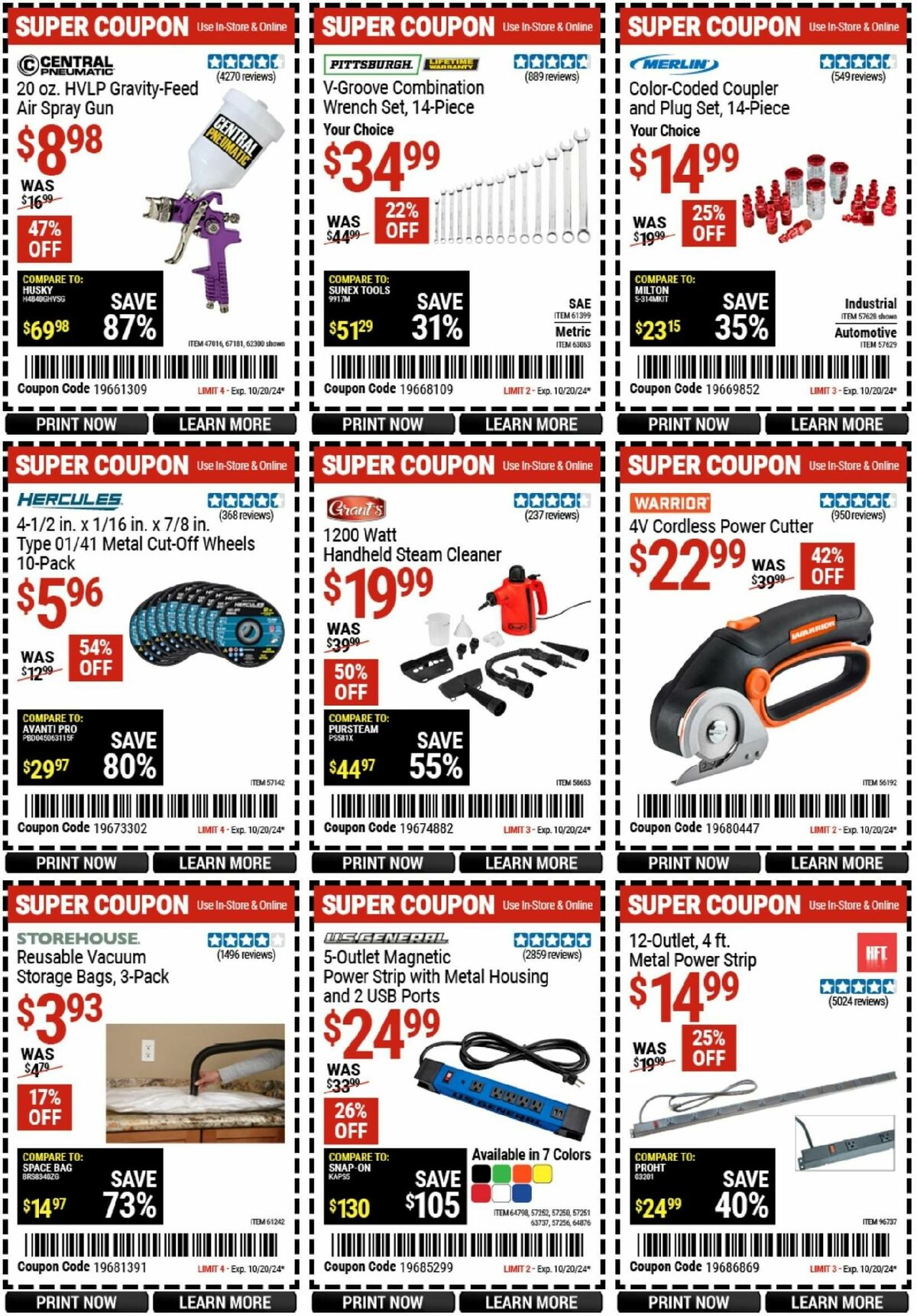 Harbor Freight Tools Weekly Ad from October 18